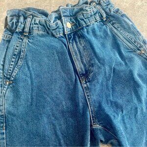 Zara Paper Bag Medium Wash Jeans